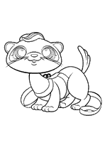 coloriage pet shop furet